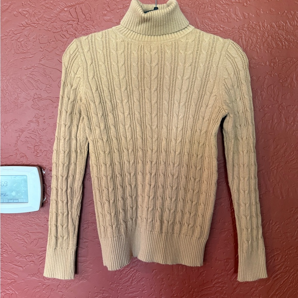 St. John's Bay Ribbed Knit Sweater in Tan